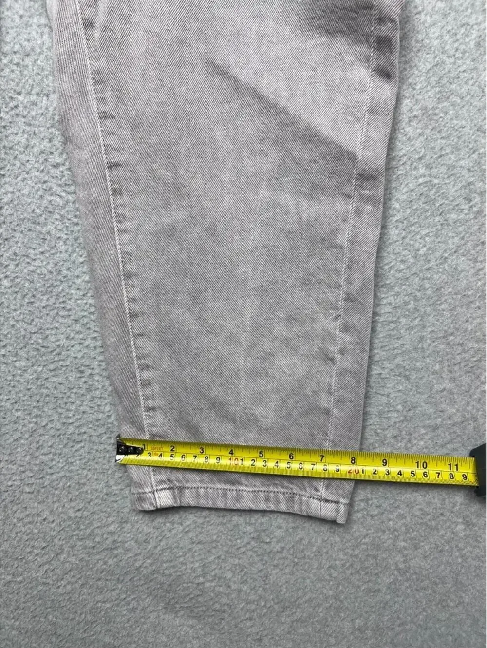 Frank And Oak Linda Balloon Jeans 30 Gray High Rise Tapered Barrel Leg Wide Deni